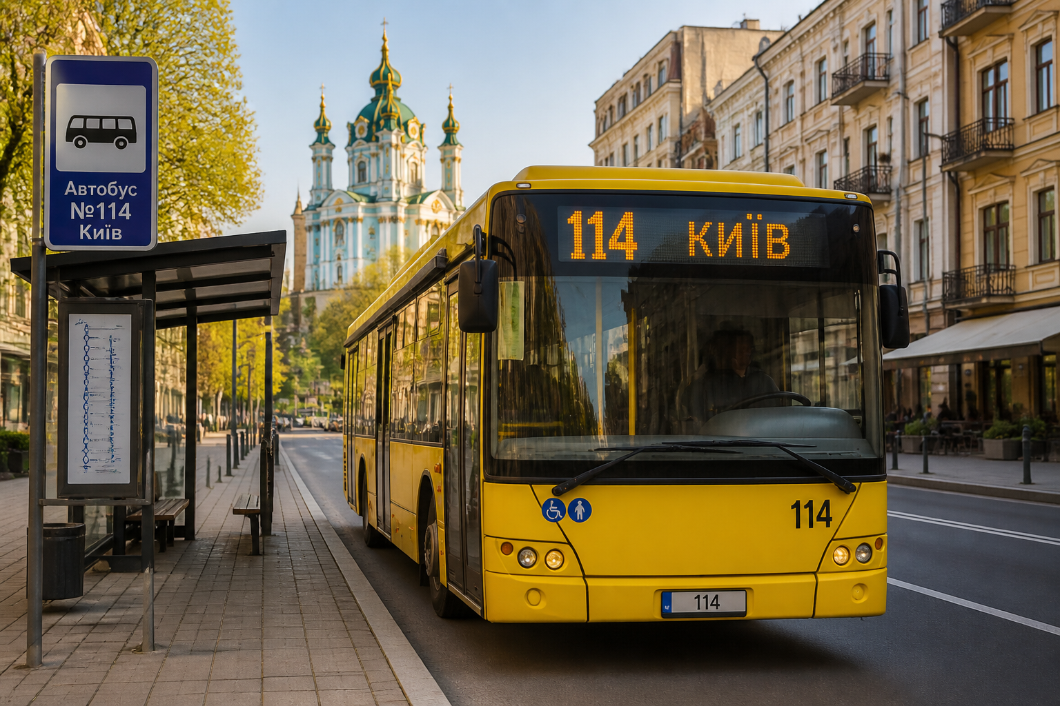 Усі зупинки автобуса №114