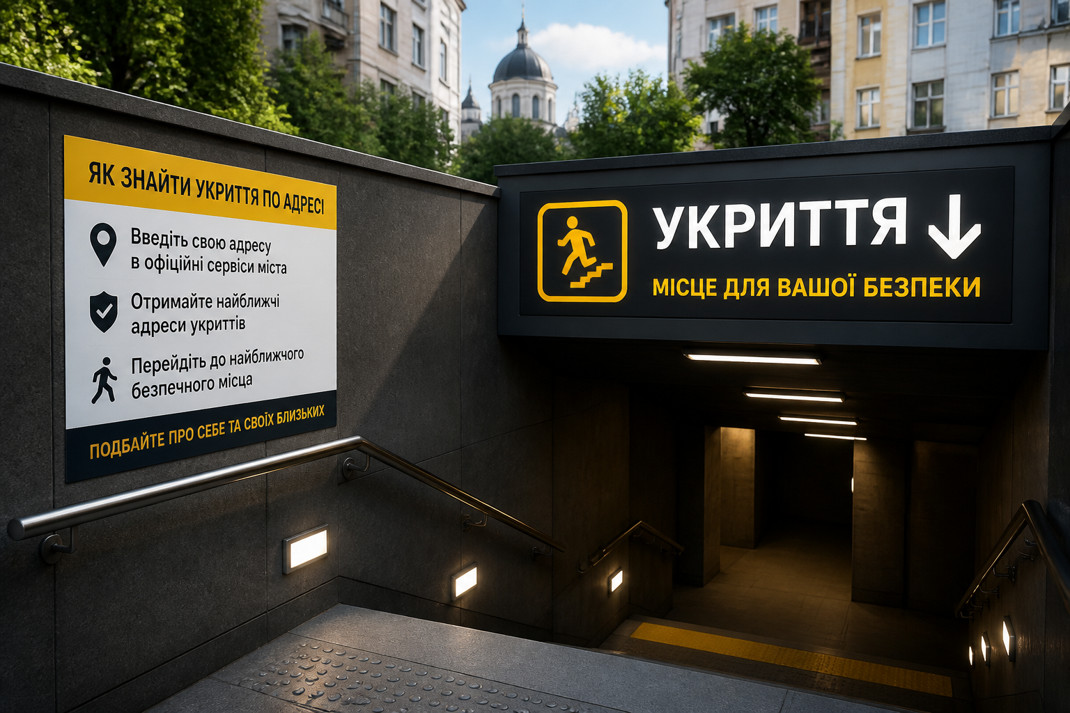 Де офіційно шукати укриття по адресах у Києві