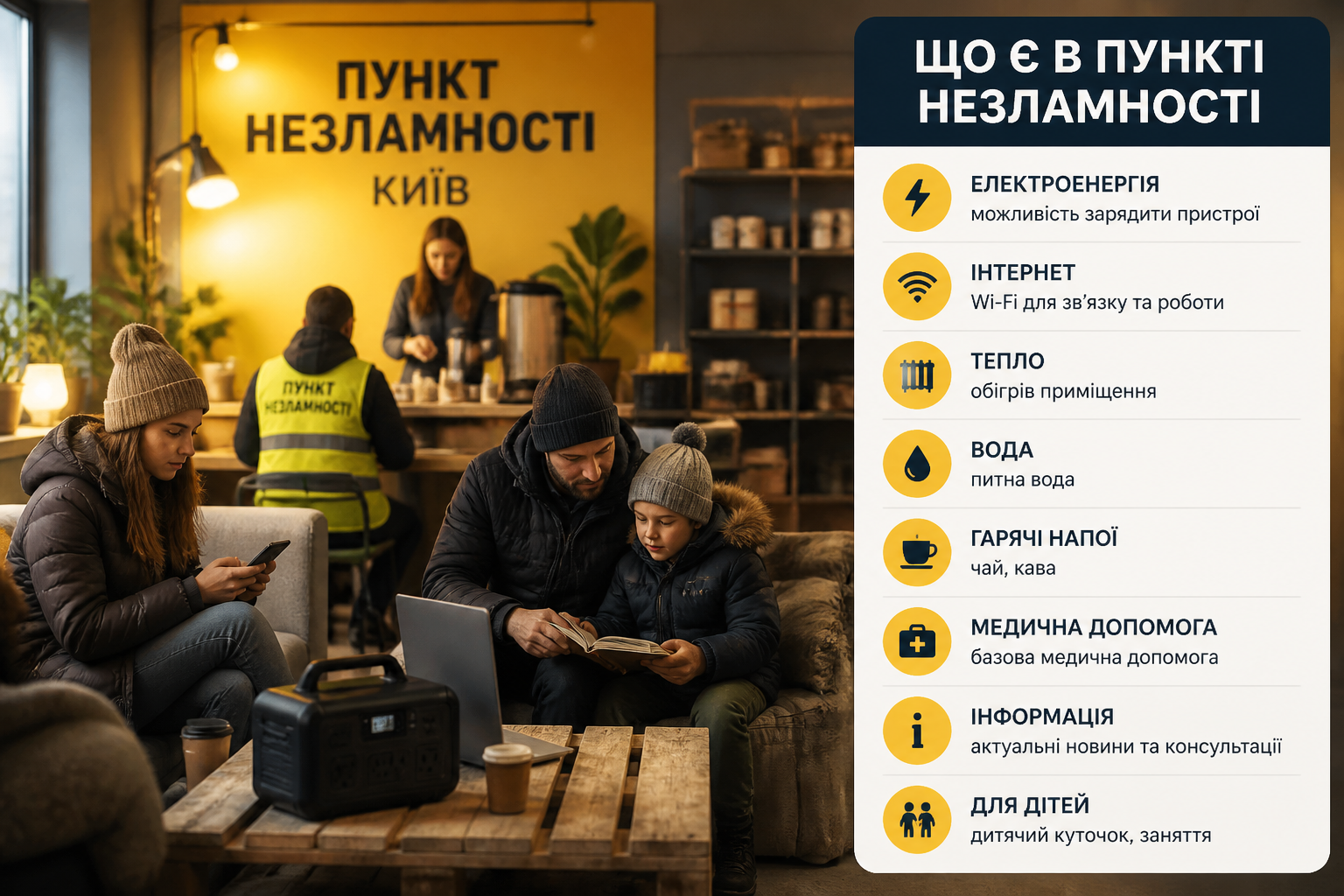Що є в пункті незламності: перелік послуг