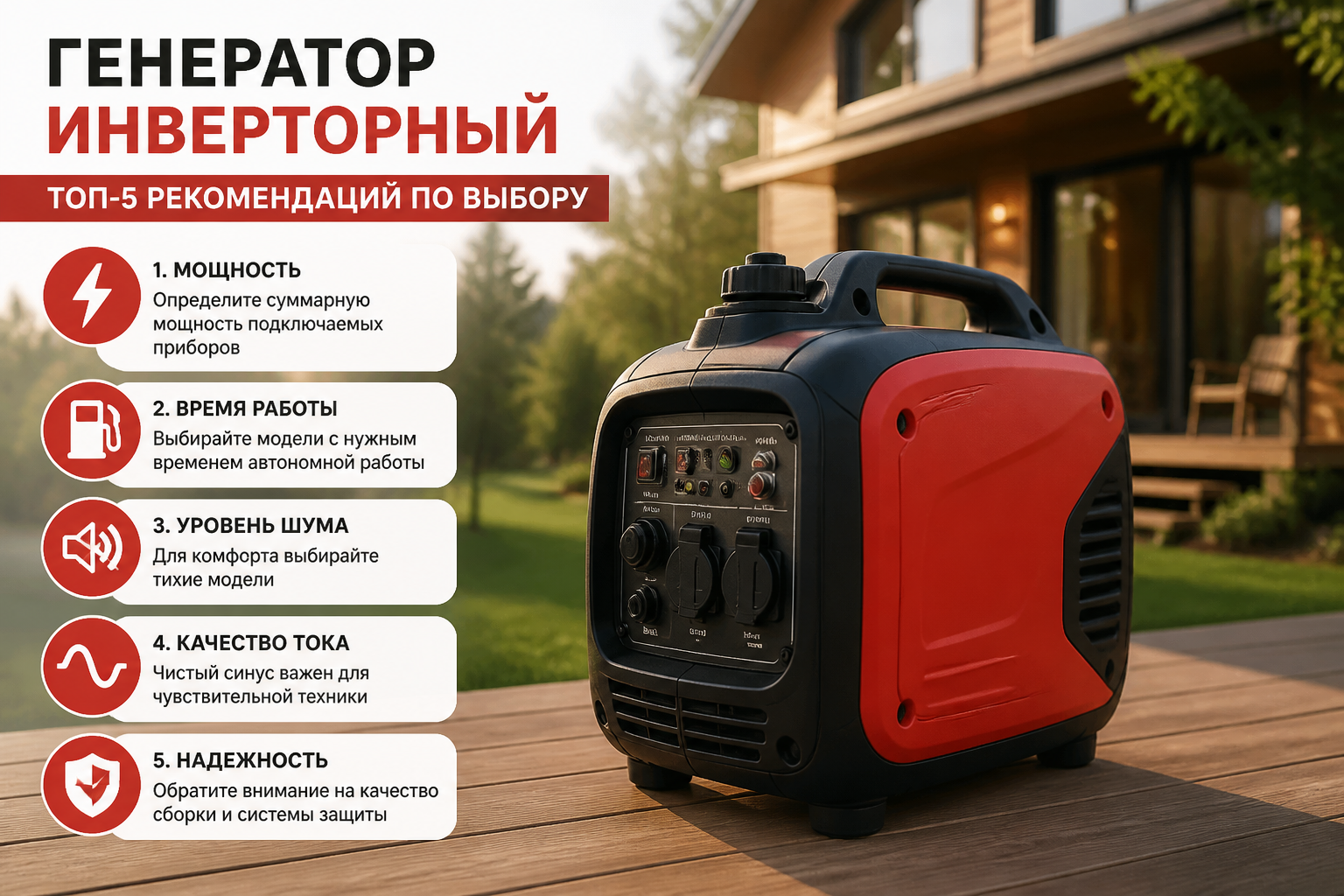 генератор инверторный топ 5 рекомендаций по выбору