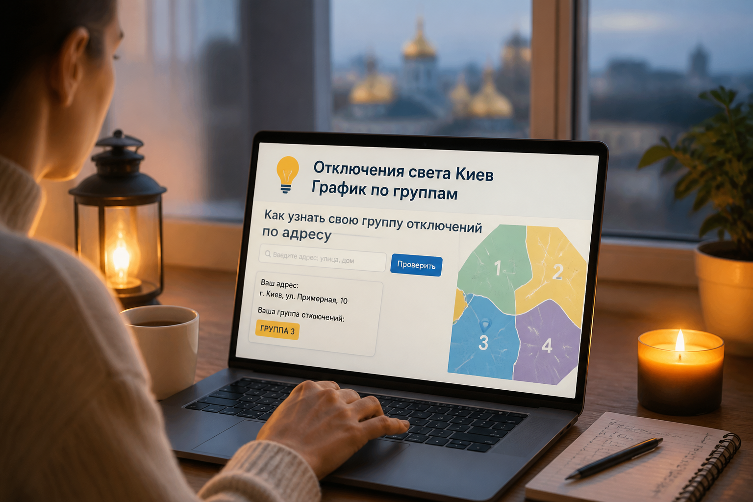 Как узнать свою группу отключений по адресу