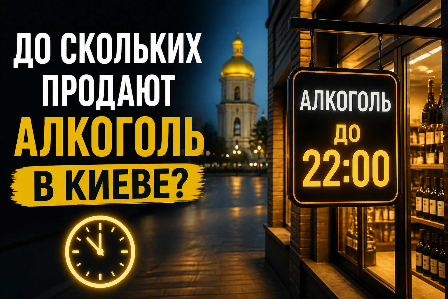 До скольких продают алкоголь в Киеве в 2026 году