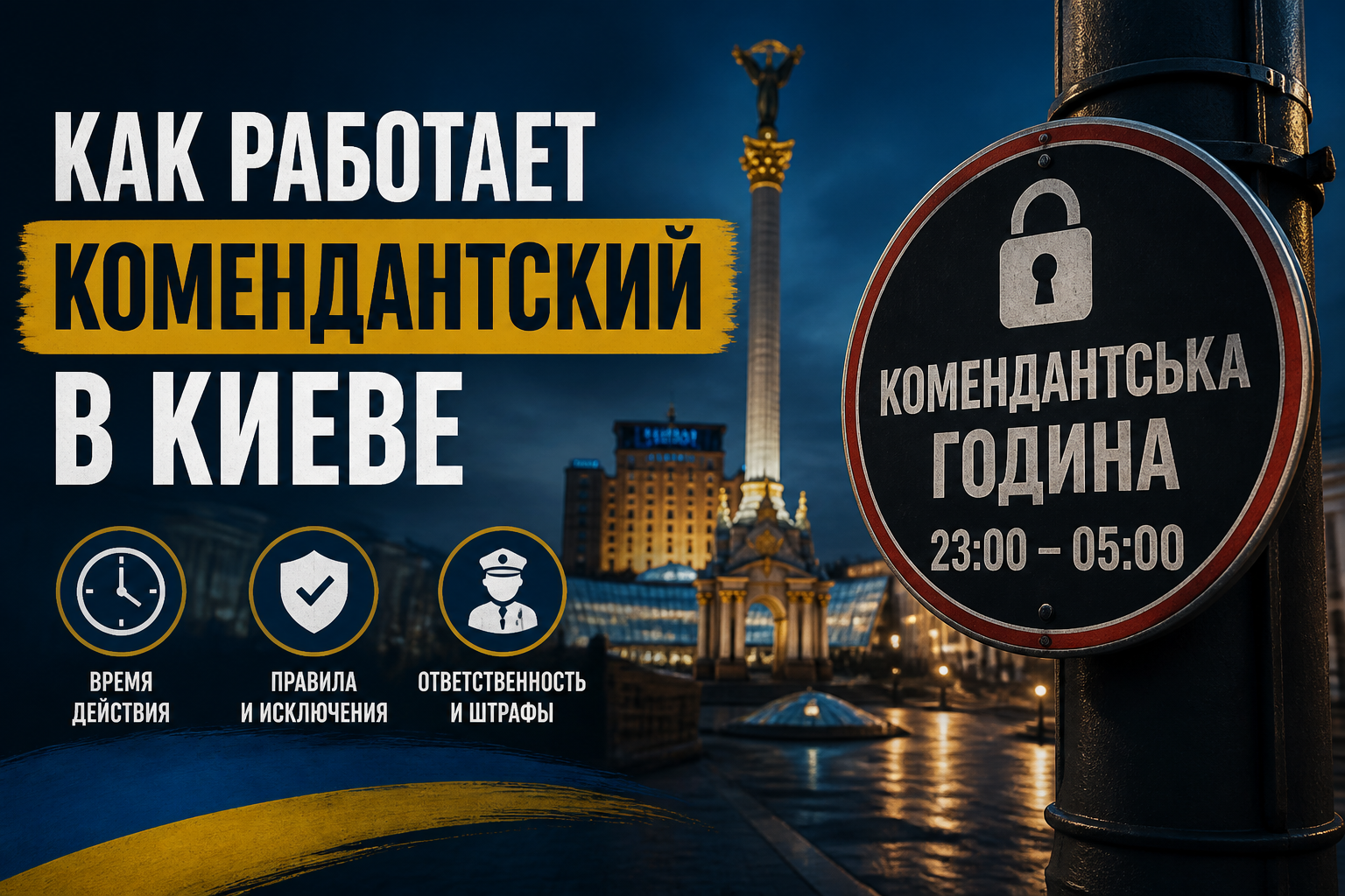 Комендантский час в Киеве: время, правила и исключения