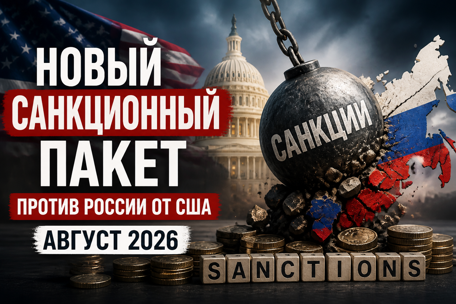 Новый санкционный пакет США против России август 2026
