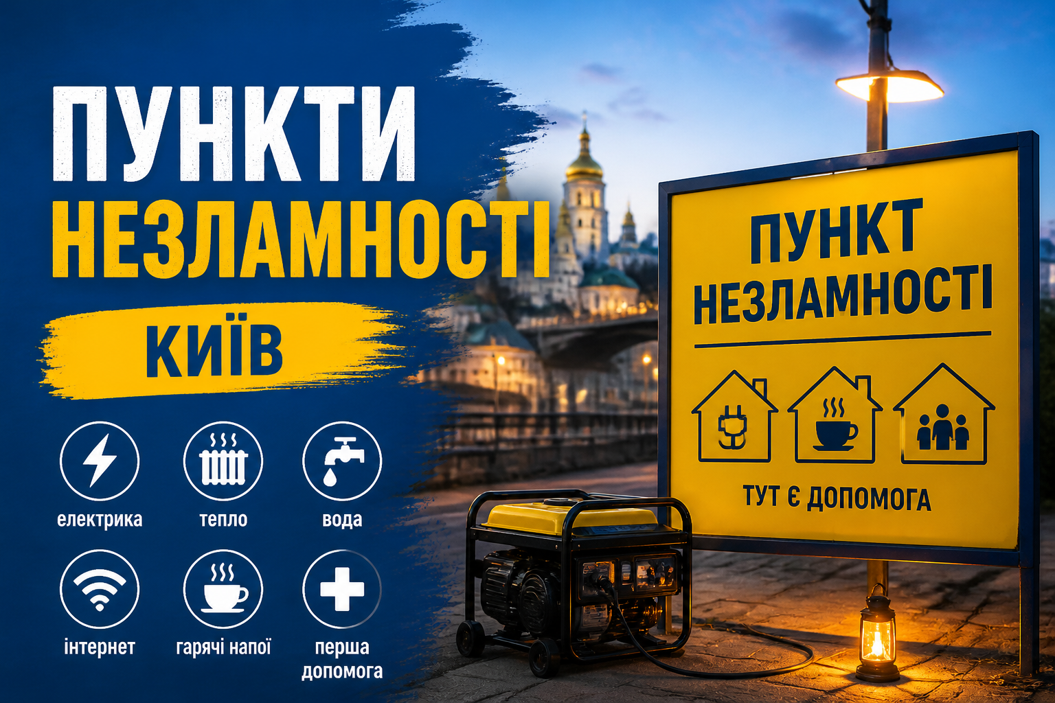 Пункти незламності Київ: адреси, графік, послуги