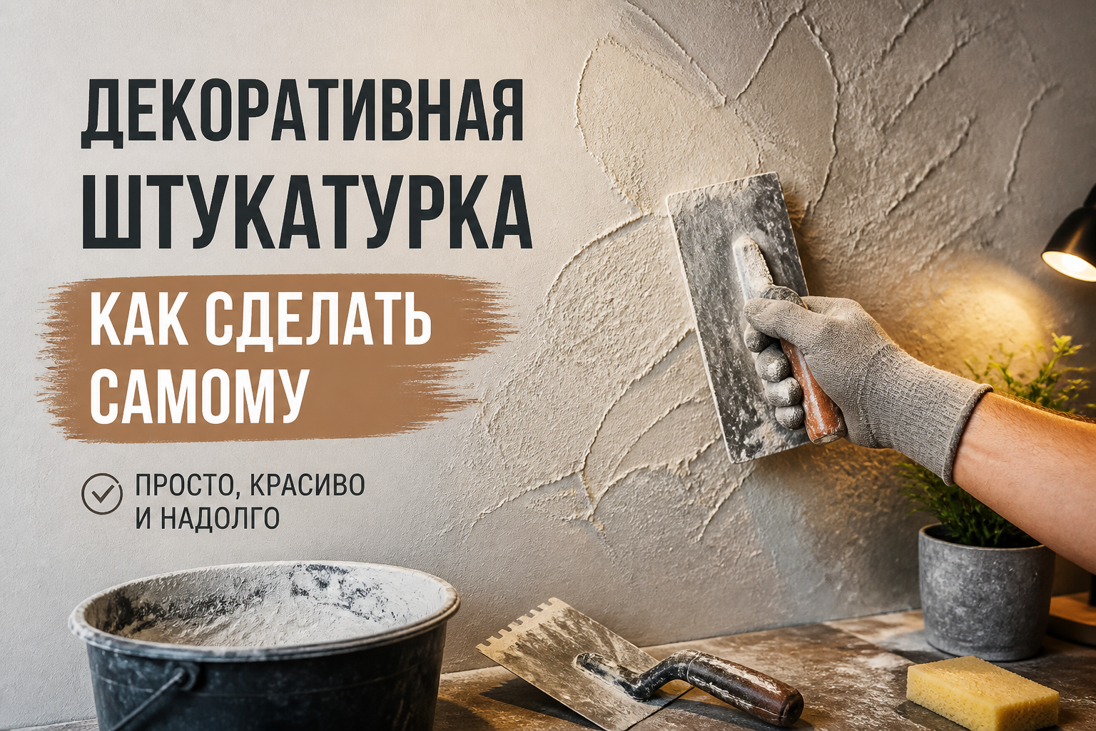 Декоративная штукатурка своими руками: пошаговое руководство